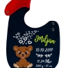 Lätzchen Multicolor TEDDY personalisiert mit Geburtsdaten