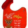 Lätzchen Multicolor TEDDY personalisiert mit Geburtsdaten