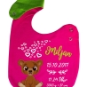 Lätzchen Multicolor TEDDY personalisiert mit Geburtsdaten