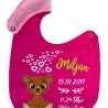 Lätzchen Multicolor TEDDY personalisiert mit Geburtsdaten