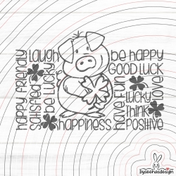 Lucky Pig Plotterdatei SVG DXF 