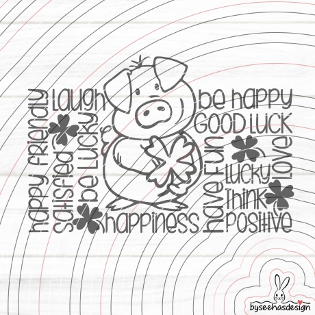 Lucky Pig Plotterdatei SVG DXF 