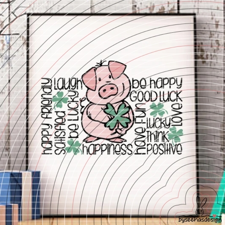Lucky Pig Plotterdatei SVG DXF 