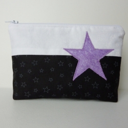 Kosmetiktasche Lucy s/w Stern