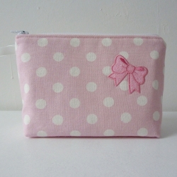 Kosmetiktasche Lucy Punkte rosa