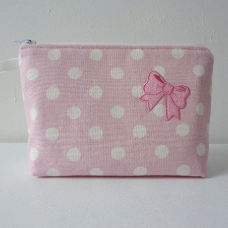 Kosmetiktasche Lucy Punkte rosa