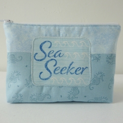 Kosmetiktasche Lucy Seepferd blau