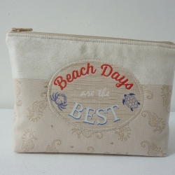 Kosmetiktasche Lucy Seepferd sand