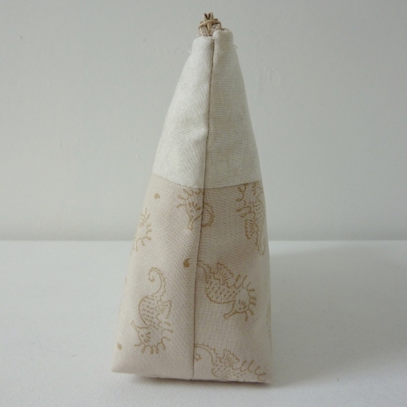 Kosmetiktasche Lucy Seepferd sand