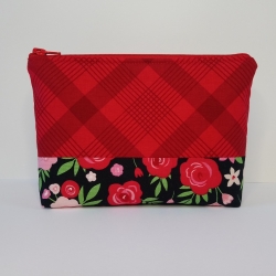 Kosmetiktasche Lucy Karo rot