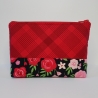 Kosmetiktasche Lucy Karo rot
