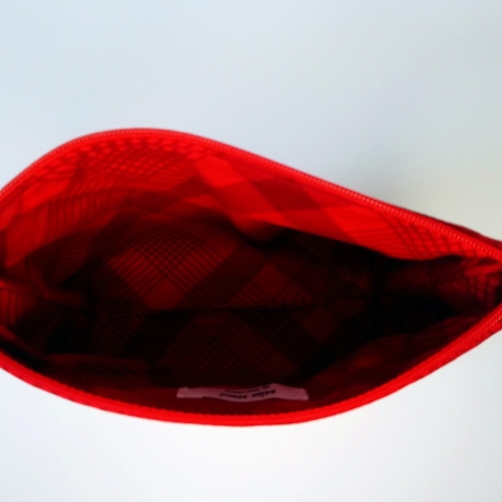 Kosmetiktasche Lucy Karo rot
