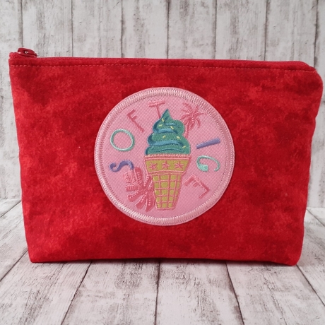 Kosmetiktasche Lucy rot/Eis