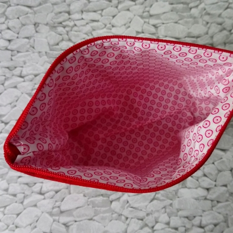 Kosmetiktasche Lucy rot/Eis