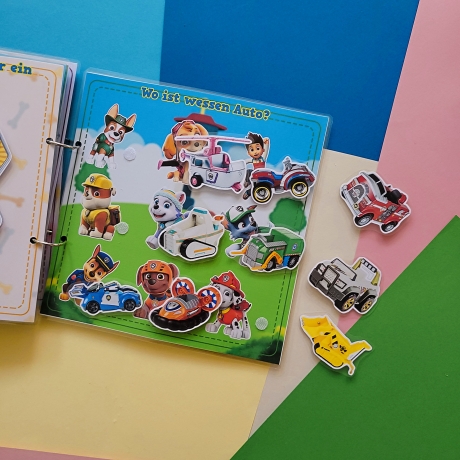 Paw Patrol, Busy Book, Spielbuch,Buch, Aktivity,Montessori, Spiel