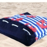 große Strandtasche mit Anker-blau weiß gestreifte Badetasche XXL-