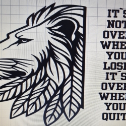 T-Shirt Löwe „– Motivations-Shirt mit Löwenkopf Motiv