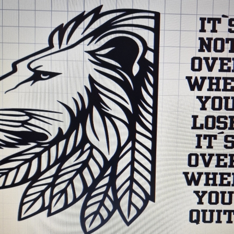 T-Shirt Löwe „– Motivations-Shirt mit Löwenkopf Motiv