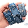 UPCYCLING Jeans Hundehalsband + Hundeleine Gr. M