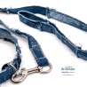 UPCYCLING Jeans Hundehalsband + Hundeleine Gr. M