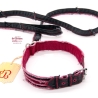 UPCYCLING Hundehalsband + Hundeleine Gr. M