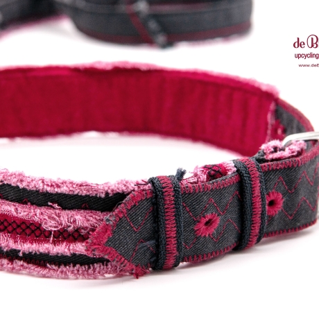 UPCYCLING Hundehalsband + Hundeleine Gr. M