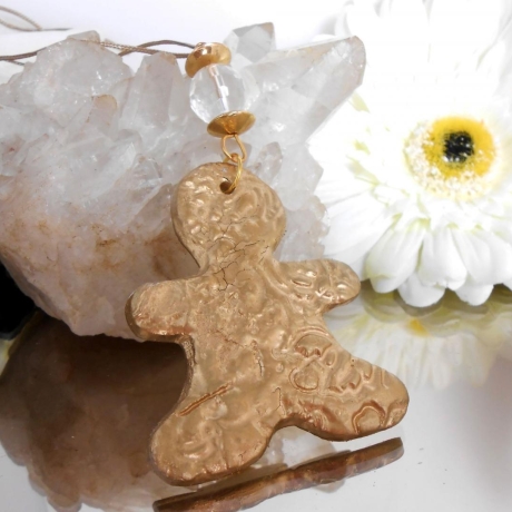 5 St. Geschenk Anhänger / Baumhänger Kaltporzellan  /M002