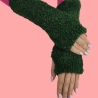 Original Orenburger Damen-fingerfreie-Handschuhe, emerald