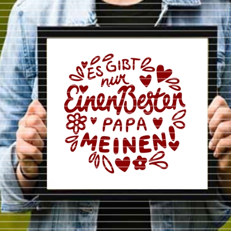 Nur einen besten Papa Plotterdatei SVG DXF FCM