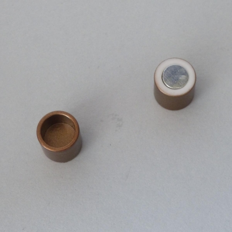 Magnetverschluss, Zylinder, Bohrung 8 mm, diverse Farben