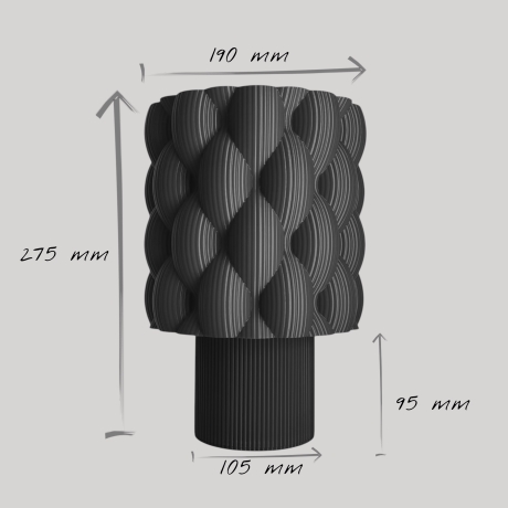 3D-Druck Design Bubble Lampe, Klein in Rot oder Schwarz