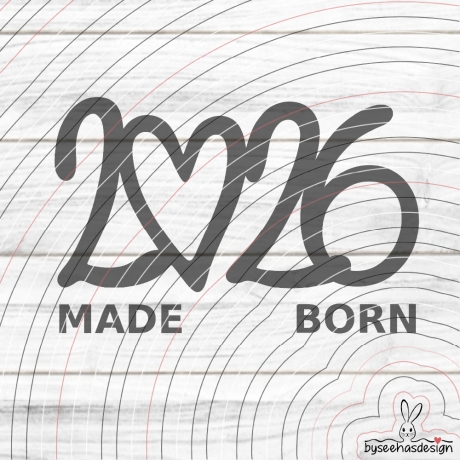 Made Born 2026 Plotterdatei SVG DXF 