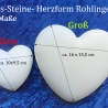 Herz-Steine Gipsstein selber verzieren Rohling Deko-Stein 10x9 cm