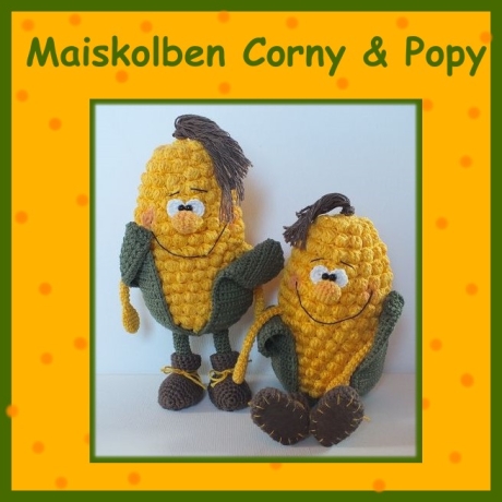 Häkelanleitung ♡ Maiskolben Corny & Popy♡ 