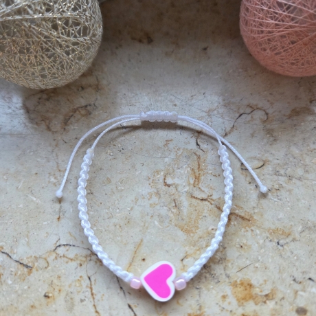 Makramee Armband mit Herz | Freundschaftsarmband