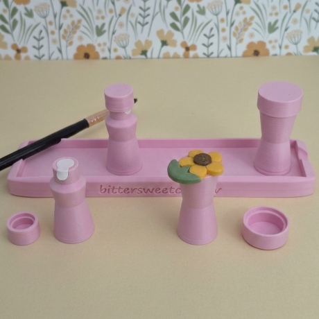 Mal- und Modellierhilfe – Basisplatte mit 4 Stempeln