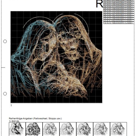 Neu AUFWENDIGE Stickdatei Maria Jesus Josef von Lunachild