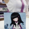 Umhängetasche Marie Mädchen/Herzen violett