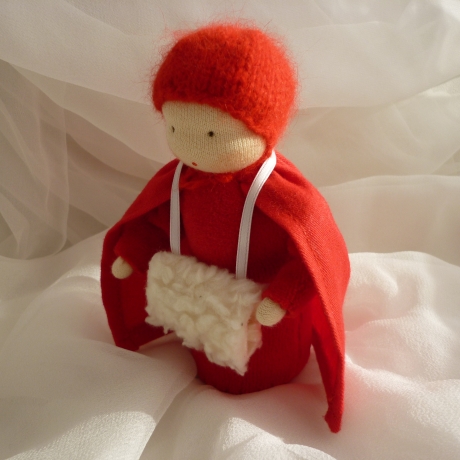 TausendschönStoffpuppen: Winterkind rot