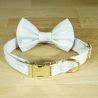 Hundehalsband, -marke, Fliege, Leine personalisiert Gold, Marmor