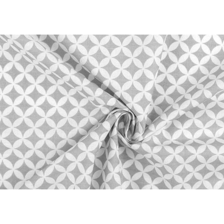 Baumwollstoff Marokko Grau Weiß geometrisch 120 x 160 cm