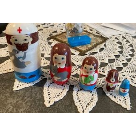 5-er Matroschka Droktor Doolittle, 15 cm, DZ 407, neu