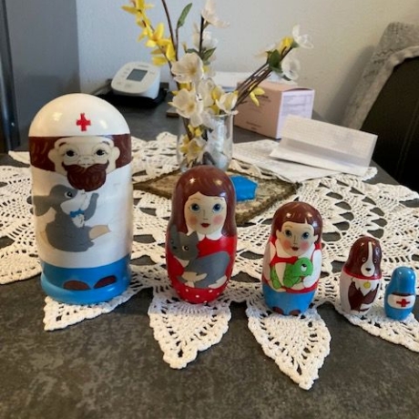 5-er Matroschka Droktor Doolittle, 15 cm, DZ 407, neu
