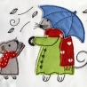 Stickdatei Maus doodle Applikation Herbst Regentag