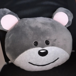 graues Maus Kuschelkissen