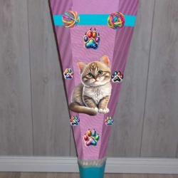 Dekoelemente für Schultüte Katze Maxie verschiedene Farben