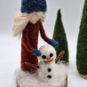Mädchen mit Schneemann