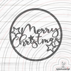 Merry Christmas Kreis Plotterdatei SVG DXF 