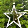 Weihnachtsstern z. Aufhängen, 3D-Druck Deko Tannenbaum Schriftzug