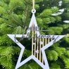 Weihnachtsstern z. Aufhängen, 3D-Druck Deko Tannenbaum Schriftzug
